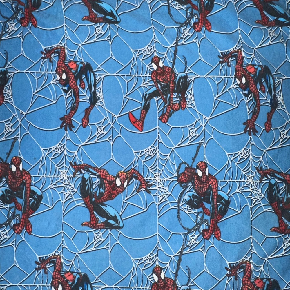 2003 Spiderman Twin Size Flat Sheet. All Over Print. Multi Use